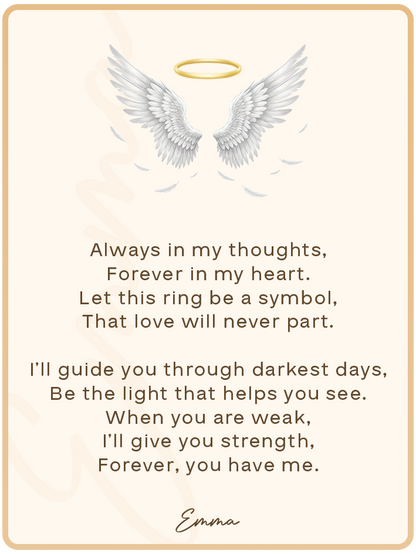 Forever Heart Urn Ring with Message Card