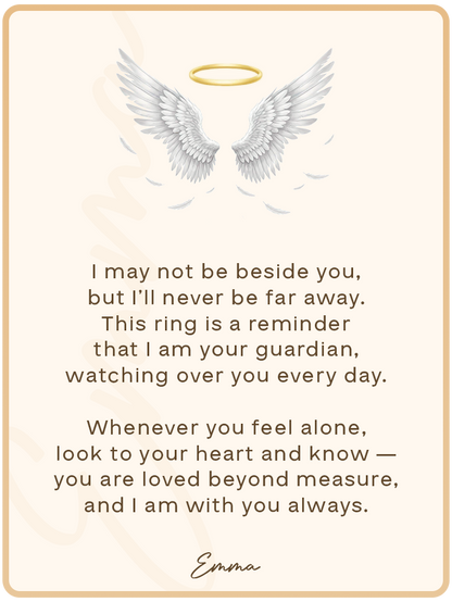Guardian Wings Angel Ring with Message Card