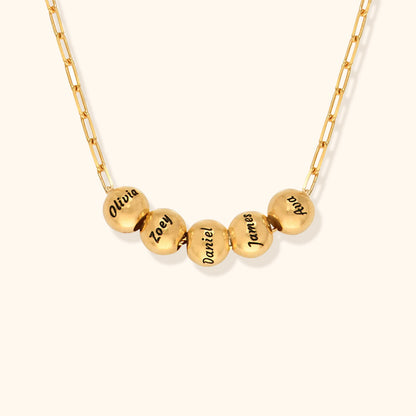 Personalized Family Bead Name Necklace