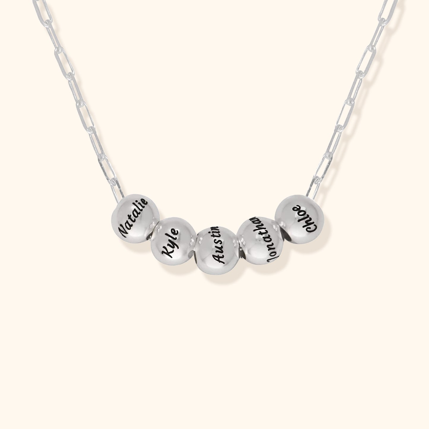 Personalized Family Bead Name Necklace