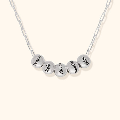 Personalized Family Bead Name Necklace