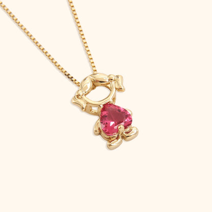 Classic Girl & Boy Birthstone Necklace