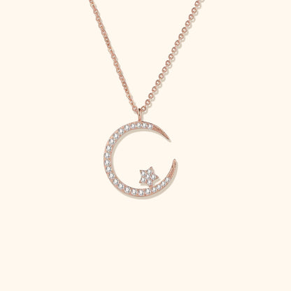 Sparkling Moon & Star Necklace