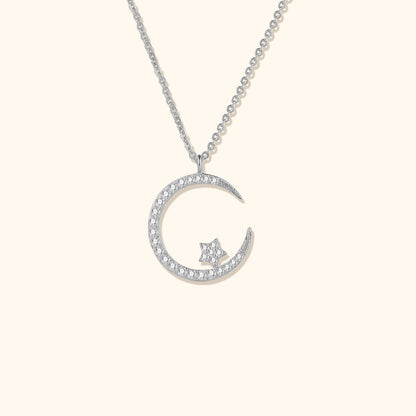 Sparkling Moon & Star Necklace