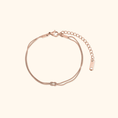 Connected Knot Couple Bracelet