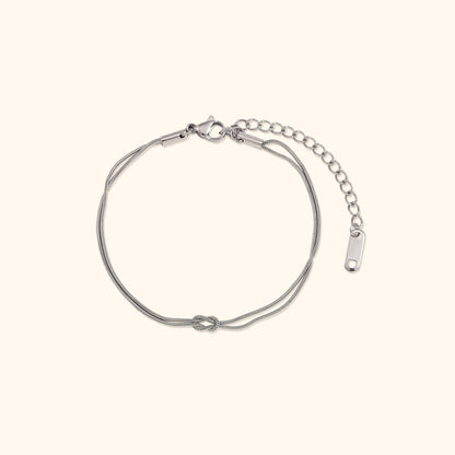 Connected Knot Couple Bracelet