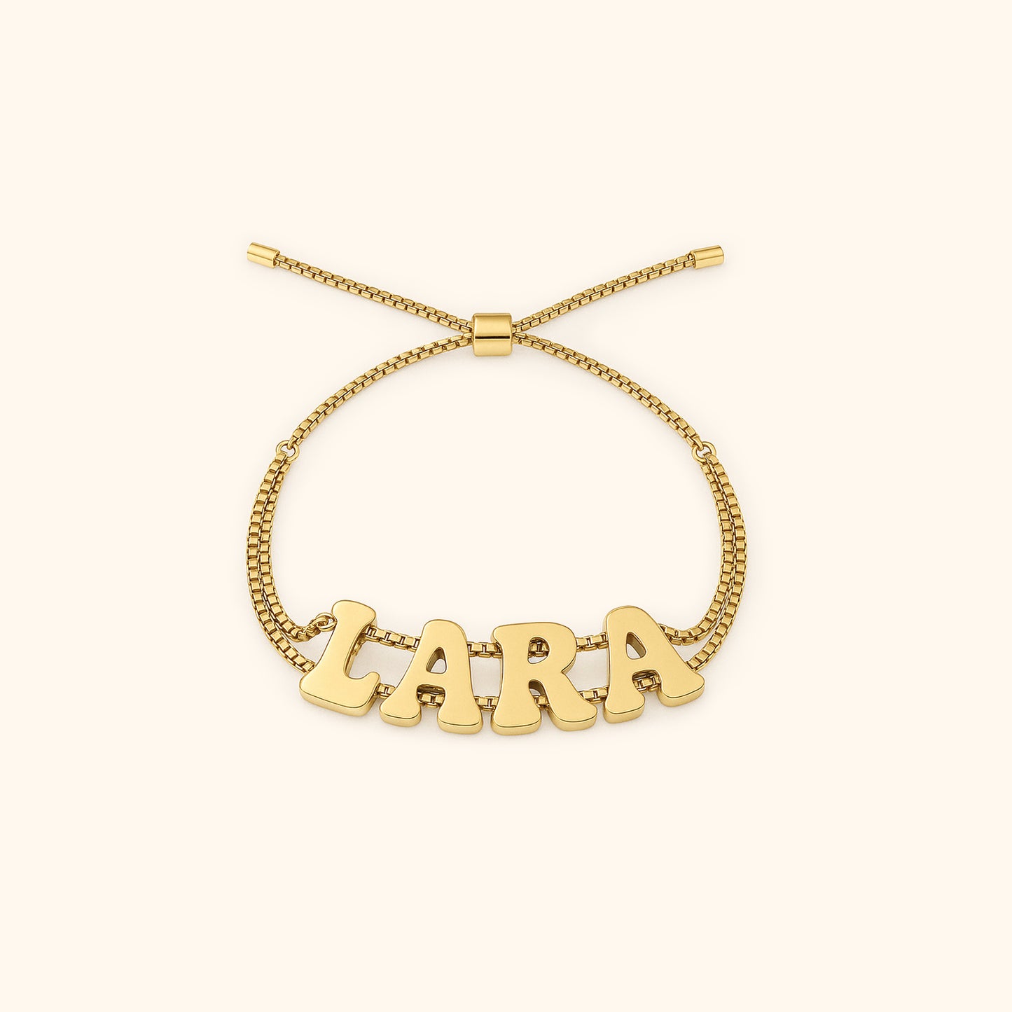 Bubble Letter Name Bracelet