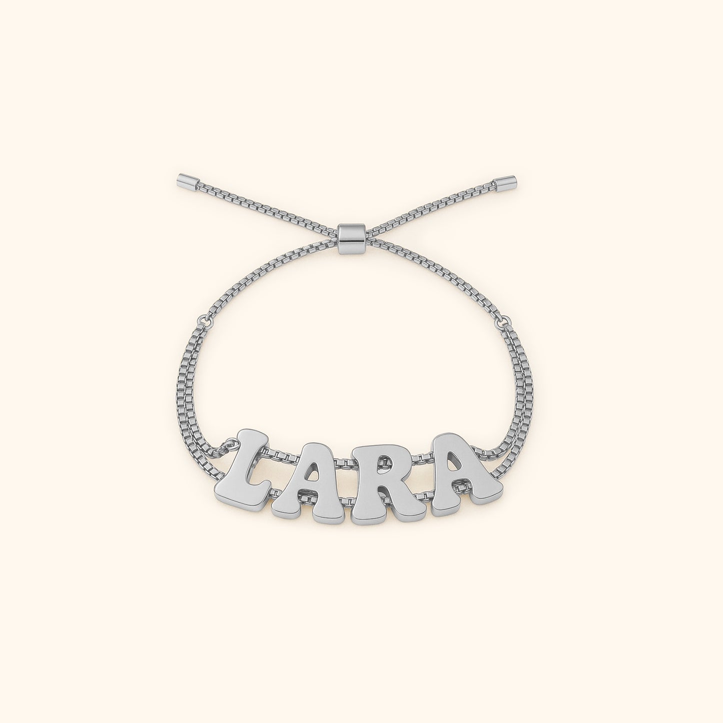 Bubble Letter Name Bracelet