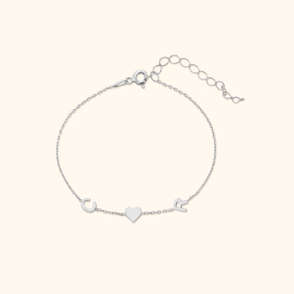 Custom Lateral Initial Bracelet