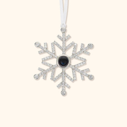 Snowflake Memory Photo Christmas Ornament