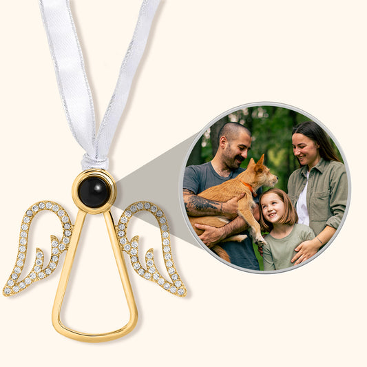 Angel Wings Photo Christmas Ornament