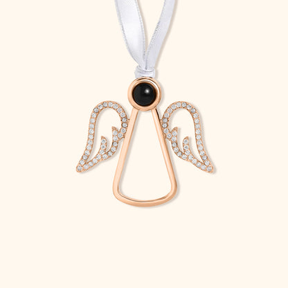 Angel Wings Photo Christmas Ornament