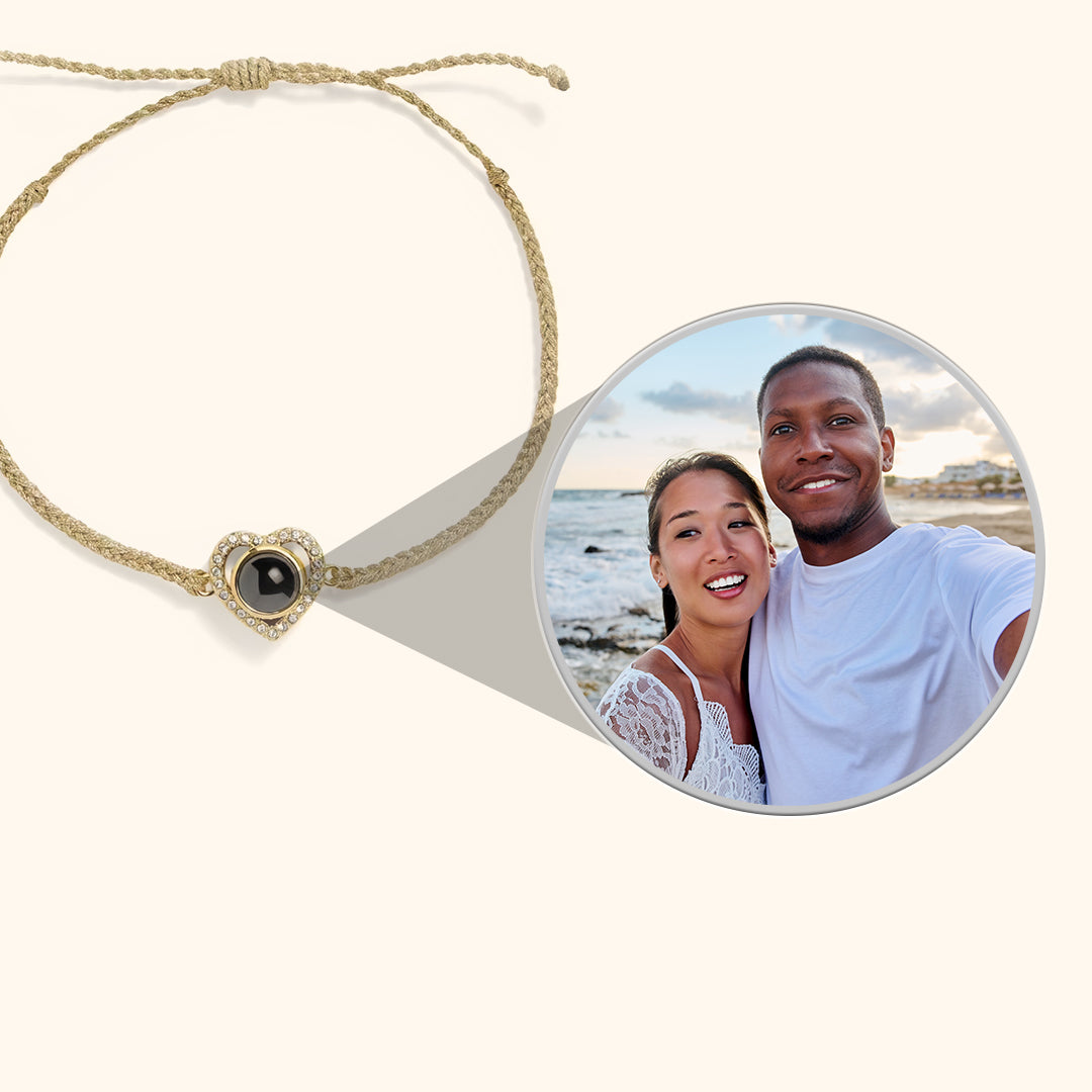 Love Memory Heart Photo Bracelet