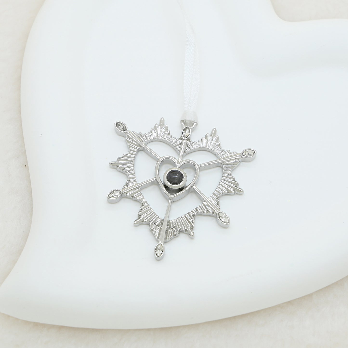 Sacred Heart Photo Christmas Ornament