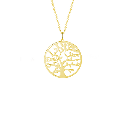 Customizable Family Tree Necklace with 1–9 Names