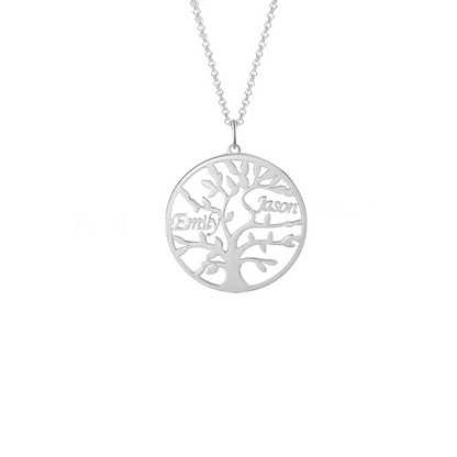 Customizable Family Tree Necklace with 1–9 Names