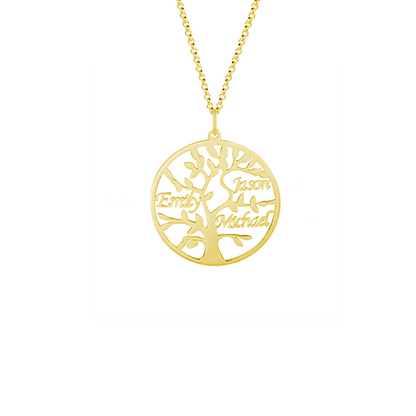 Customizable Family Tree Necklace with 1–9 Names