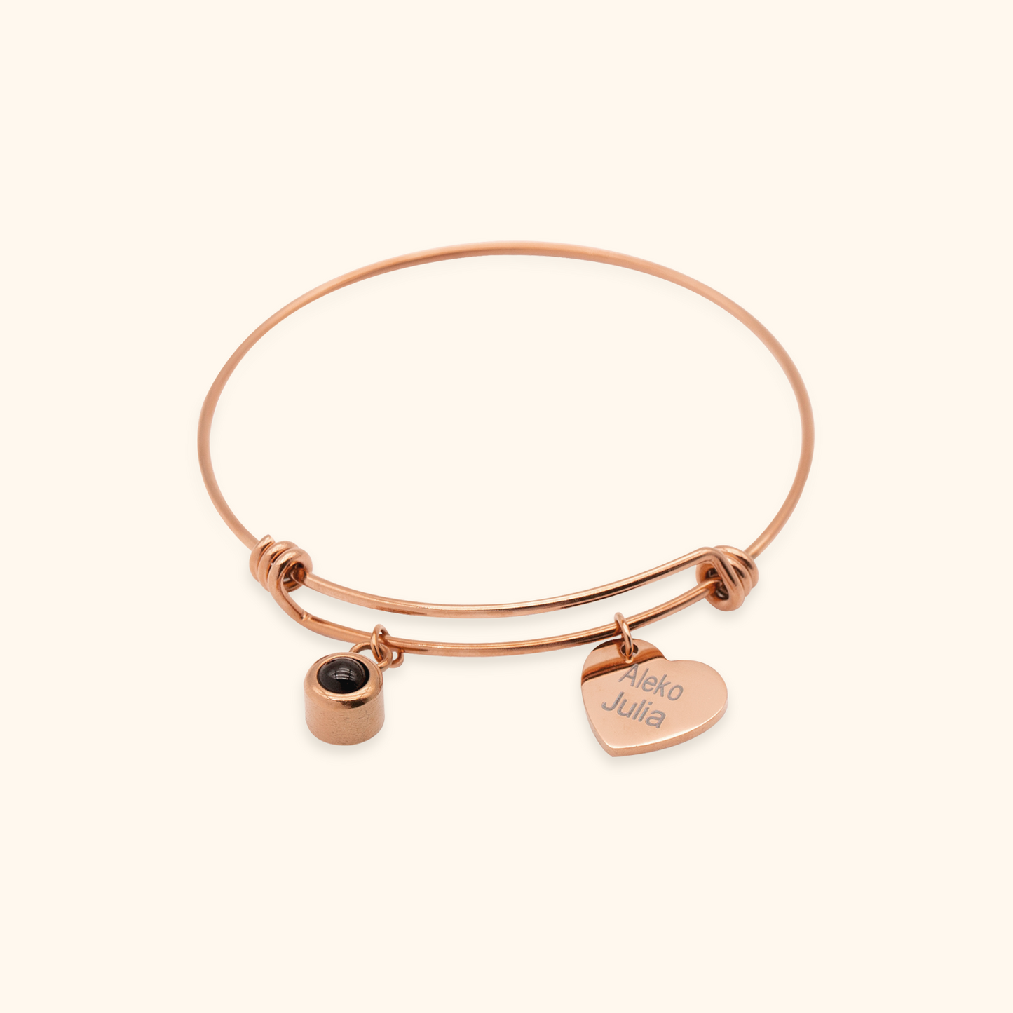 Personalized Name Charm Photo Projection Bracelet