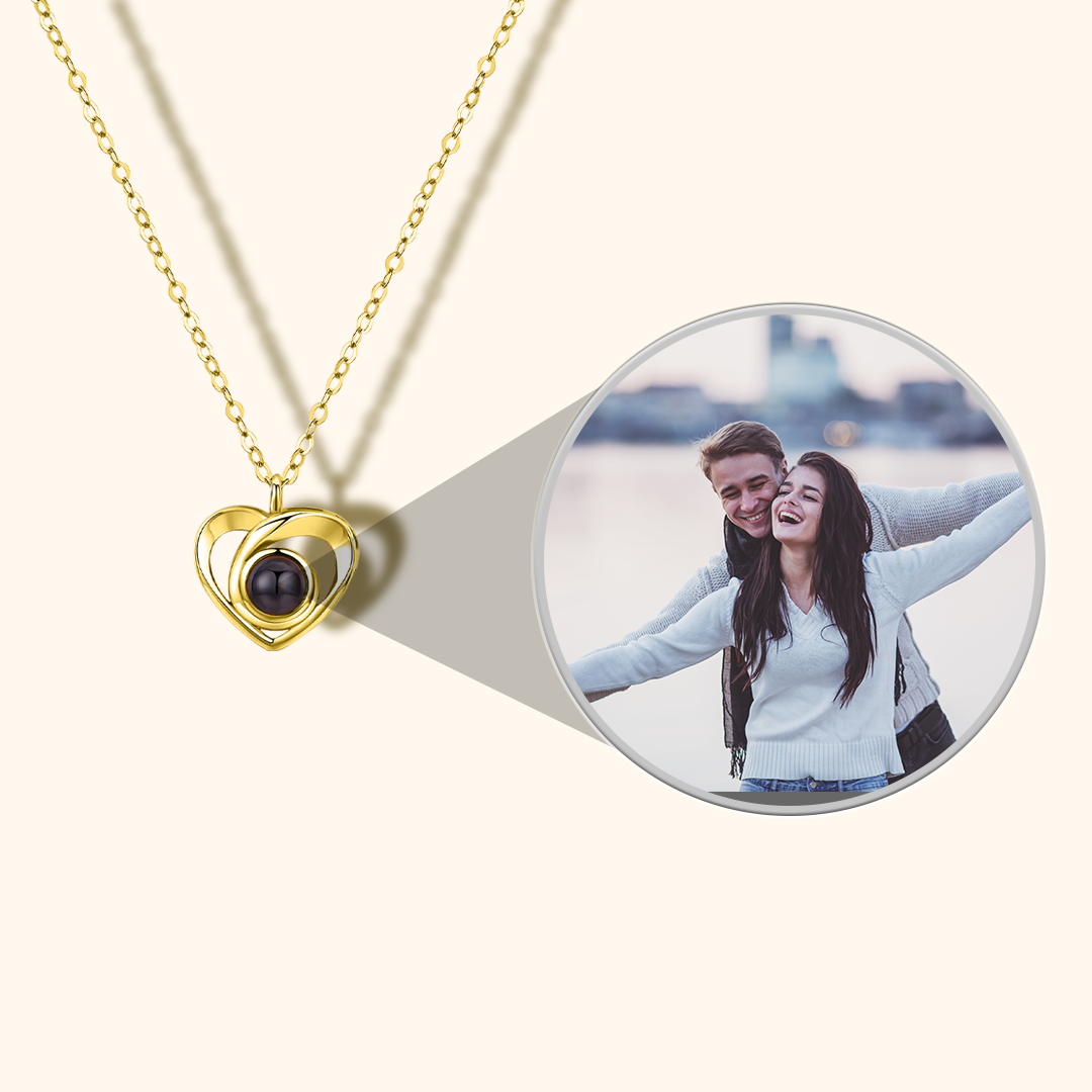 Heart-Shaped Love Photo Projection Necklace
