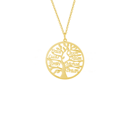 Customizable Family Tree Necklace with 1–9 Names