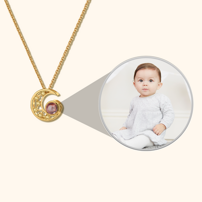 Moon Projection Charm Necklace