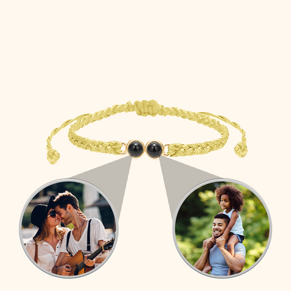 Double Projection Photo Charm Bracelet