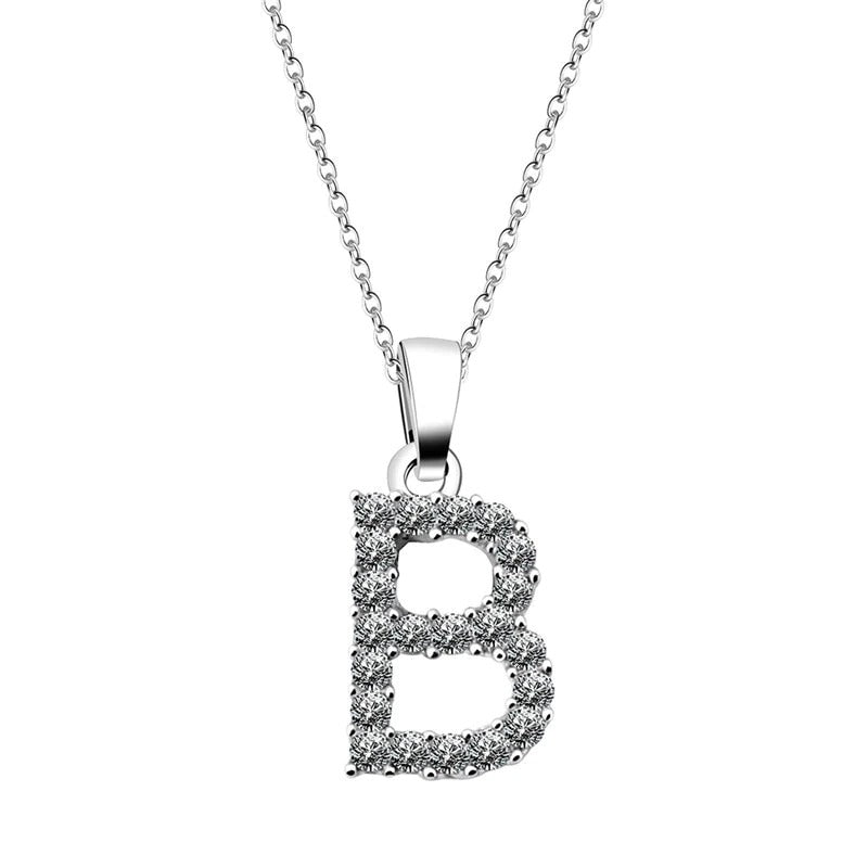 Cubic Zirconia Initial Necklace