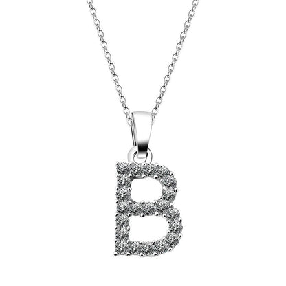 Cubic Zirconia Initial Necklace