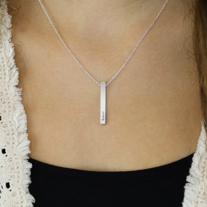 3D Gold Bar Necklace