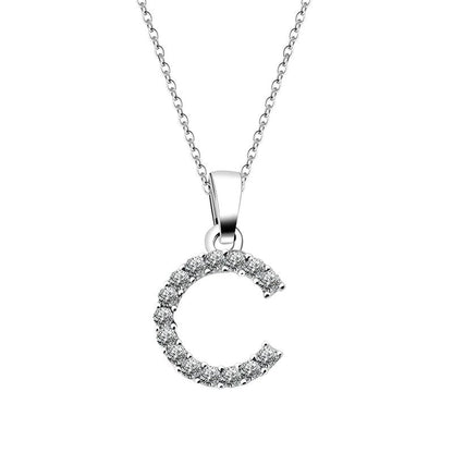 Cubic Zirconia Initial Necklace