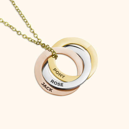 Personalized Linked Circle Necklace
