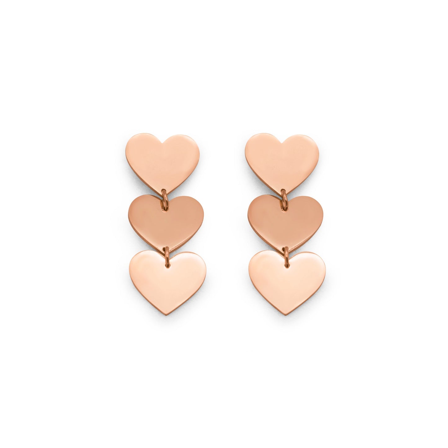 Triple Heart Statement Earrings