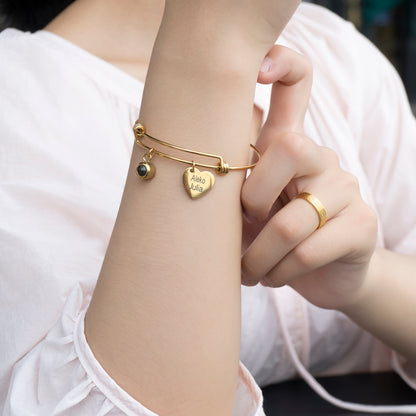 Personalized Name Charm Photo Projection Bracelet