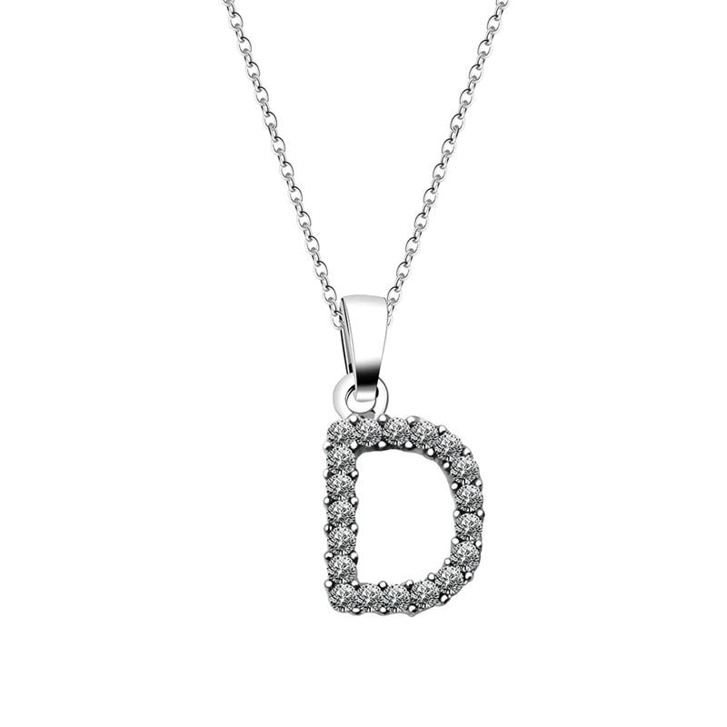 Cubic Zirconia Initial Necklace