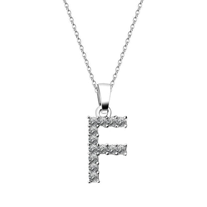 Cubic Zirconia Initial Necklace