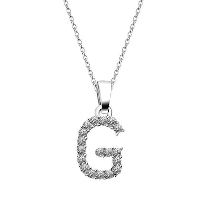 Cubic Zirconia Initial Necklace