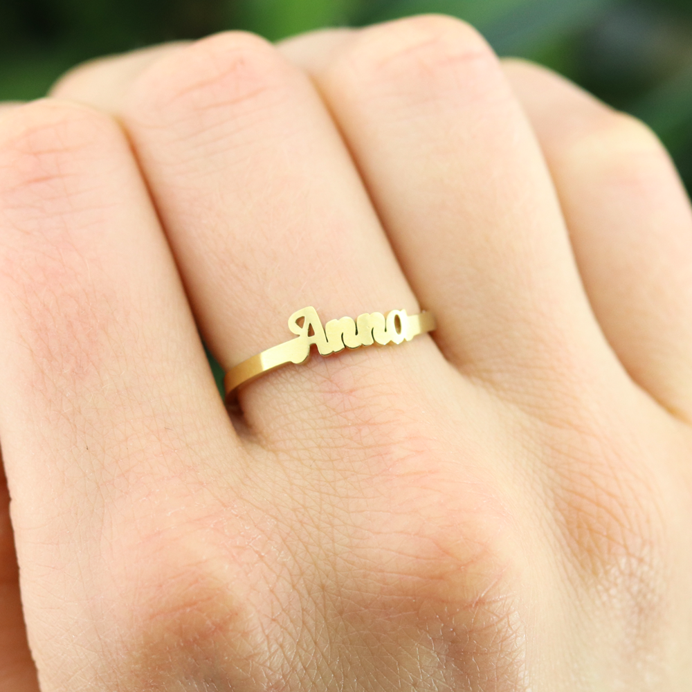 Luxury One Name Ring