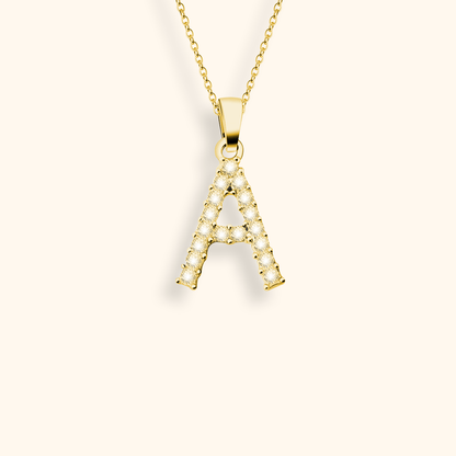 Cubic Zirconia Initial Necklace