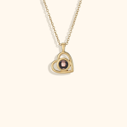 Heart Photo Projection Necklace