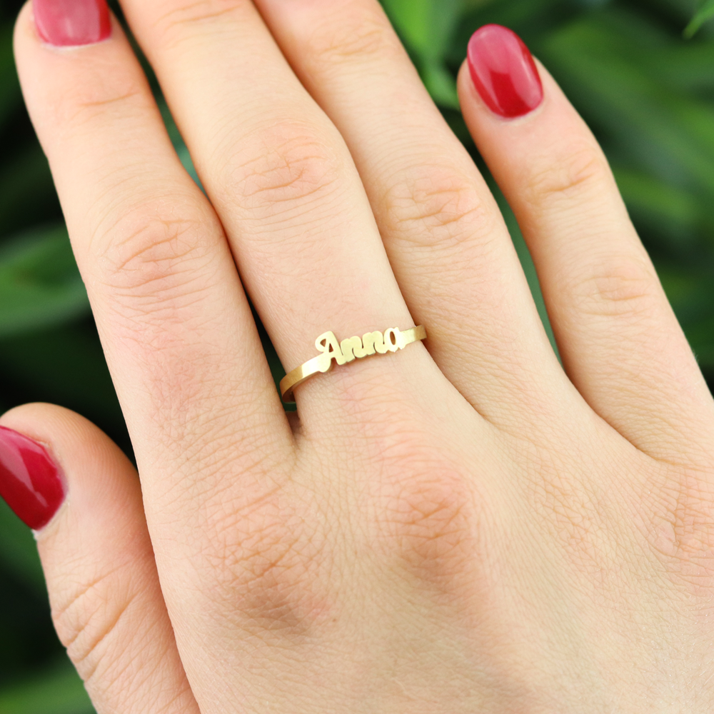 Luxury One Name Ring