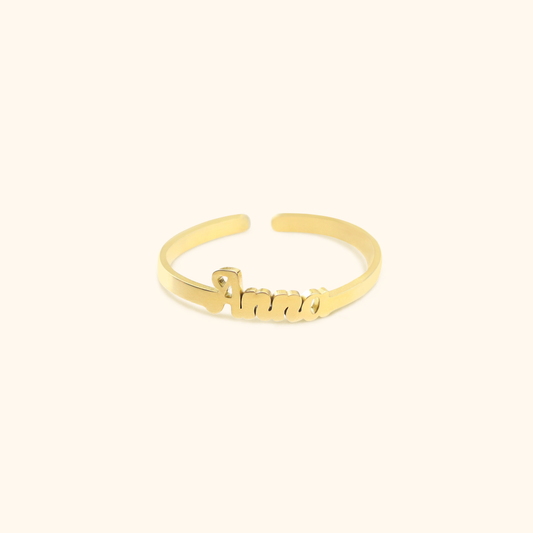 Luxury One Name Ring