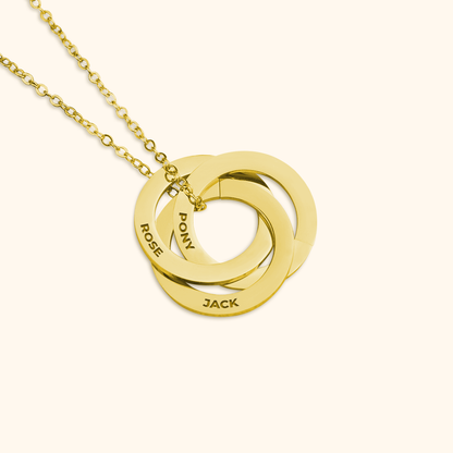 Personalized Linked Circle Necklace