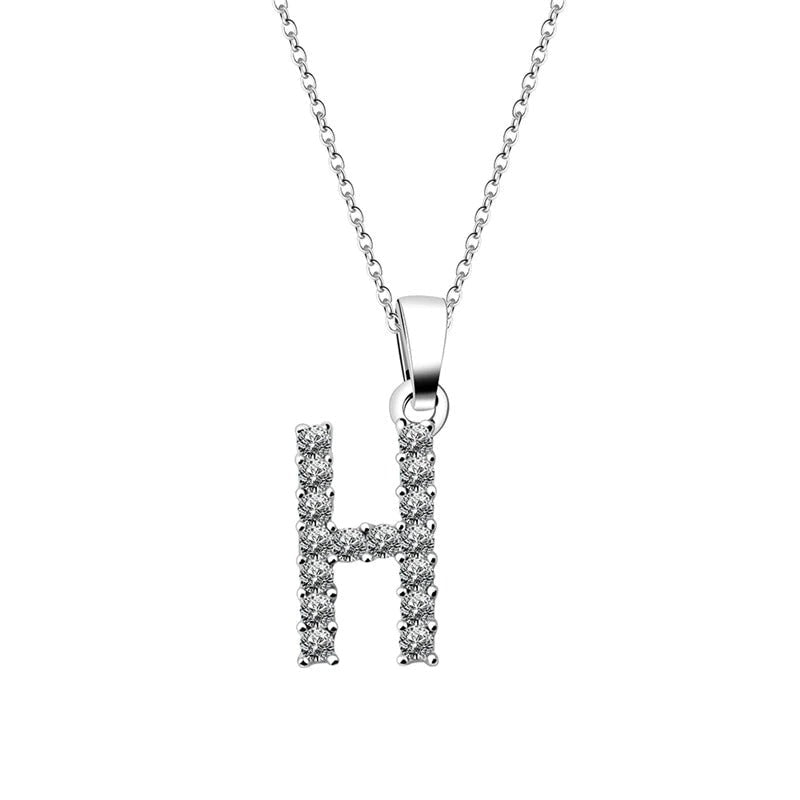 Cubic Zirconia Initial Necklace