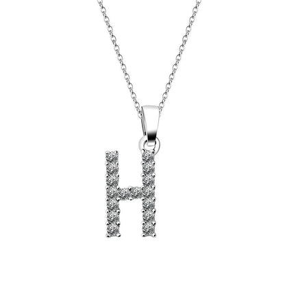 Cubic Zirconia Initial Necklace
