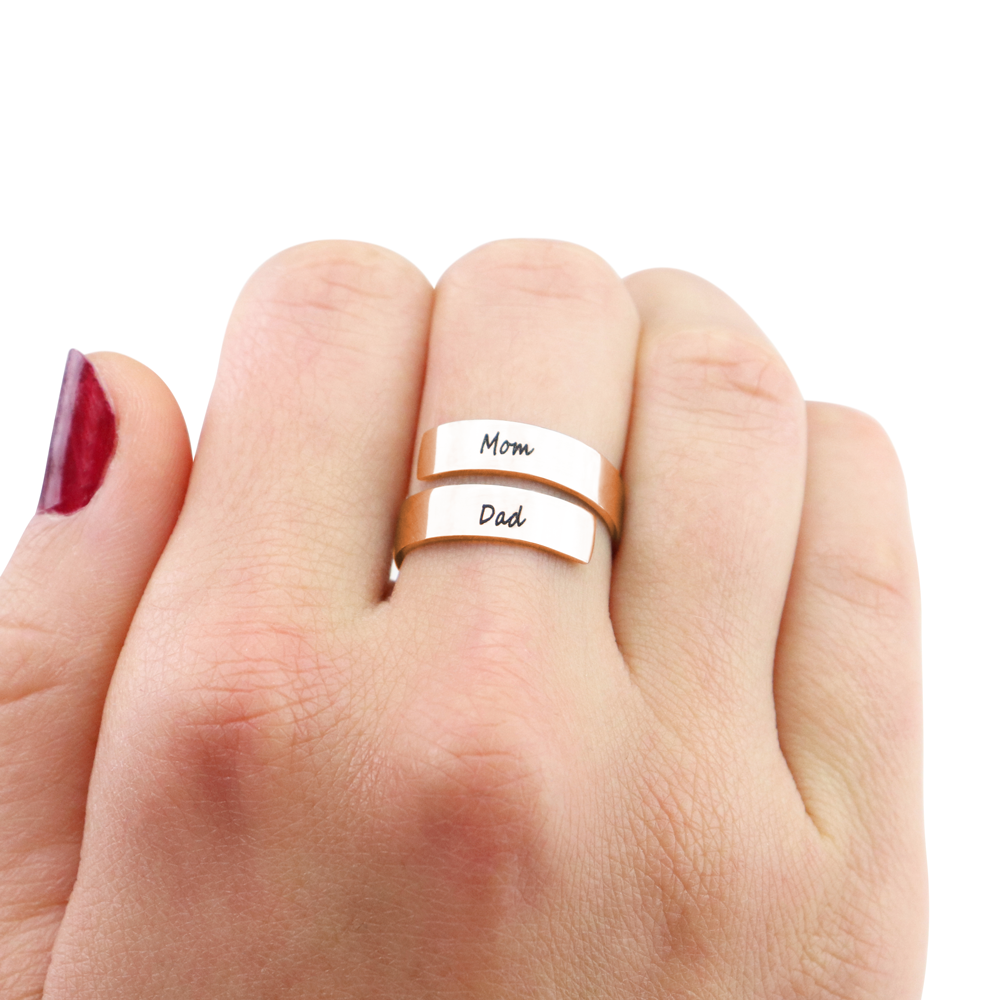 Elegant Two Name Ring