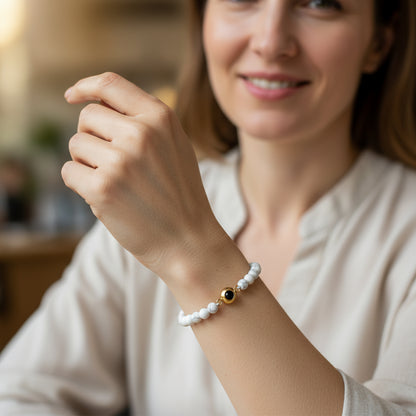 Elegant Pearl Photo Bracelet