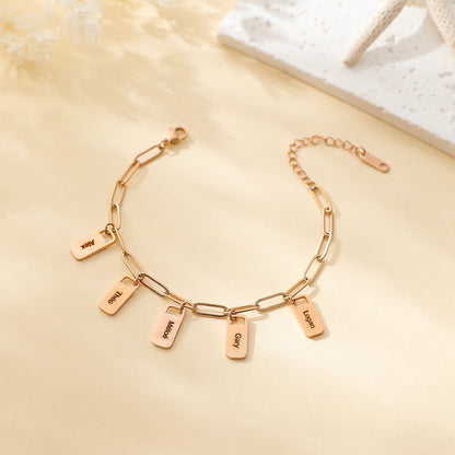 Custom Name Charm Bracelet