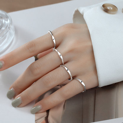 Personalized Silver Initial Ring