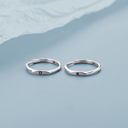 Personalized Silver Initial Ring