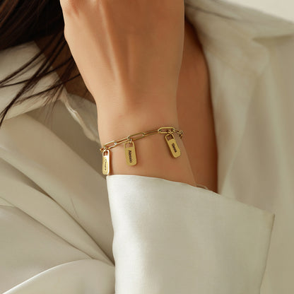 Custom Name Charm Bracelet